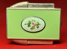Vintage French Enamel on Stainless Steel Compact  picture
