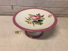 Antique Mid 19th Century Hand Painted English Porcelain Botanical Compote picture