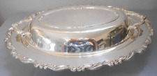 Oneida Silversmith Casserole Dish & Lid Oval Ornate Silverplate Kitchen Serving picture
