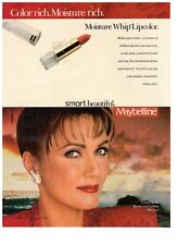 1989 Maybelline Moisture Whip Lipcolor Lynda Carter Vintage Print Advertisement picture