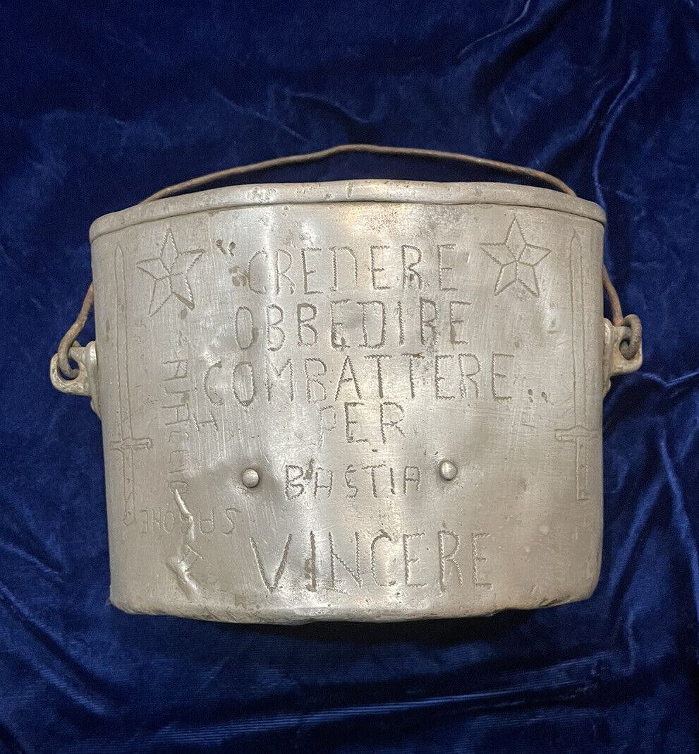Very Rare – Italian mess kit container from WWI World War One Army insignia