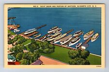 Elizabeth City NC-North Carolina, Yacht Basin & Shipyard Vintage Postcard picture