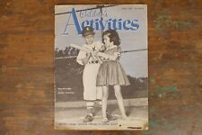 1954 Children's Activities Book Boy in Baseball Outfit with Little Girl  picture