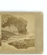 Rock Face Formation Newport RI Rhode Island J.A. Williams Stereoview picture