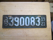 Vintage 1921 OHIO License Plate Tag #390083 old plate junk drawer old picture