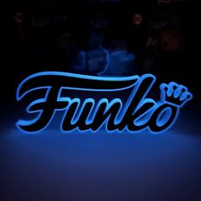 3D Printed GITD (BLUE)  - 8.6 INCH - FUNKO Fan Sign for your Funko Pops picture