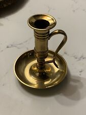 Vintage Solid Brass Candle Holder Made In India picture