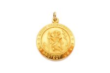 Vintage Gold Filled Saint Christopher Religious Medal picture