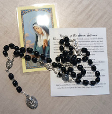 Seven Sorrows Dolors Rosary Chaplet With Laminated Prayer Card and Instructions picture