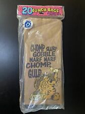 Vintage Garfield Conimar- 20 Brown Paper Lunch Bags Unopened picture
