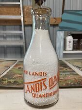 TRPQ Wm. Landis Dairy Quakertown, Pa. Bucks County, 1948 Milk Bottle w/cap picture