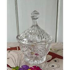 Vintage crystal candy bowl jar with lid picture