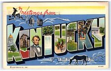 1948 KY Postcard-  LARGE LETTER GREETINGS FROM KENTUCKY picture