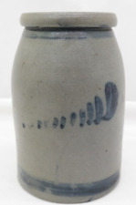 Antique Salt Glazed Stoneware Sealer Crock    TF picture