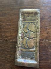 STICKLEY ERA UNSIGNED CARENCE CRAFTERS BRASS PEN TRAY 8 1/2” By 3 1/4” picture