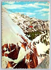 Postcard Wyoming Jackson Hole Teton Village Top Station Aerial tram c1976 2Y picture