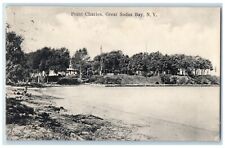1910 Point Charles Beach Exterior Great Sodus Bay New York NY Vintage Postcard picture