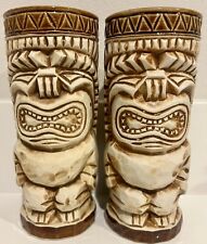 2 VINTAGE ORCHIDS OF HAWAII CERAMIC TIKI GLASSES KU R-71 picture