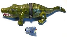 Limoge (faux) trinket box alligator crocodile figurine picture