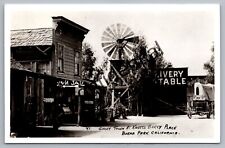 Real Photo Knott's Berry Farm Ghost Town Jail & Livery Buena Park CA M28 picture