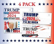 4 PACK - AMERICAN FLAG POSTCARDS - Donald Trump 2024 President - MAGA Republican picture