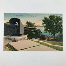 Postcard Missouri St Louis MO Military Jefferson Barracks 1940s Linen Unposted picture