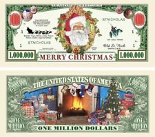 ✅ Merry Christmas Holiday Santa Money 25 Pack 1 Million Dollar Bills Novelty ✅ picture