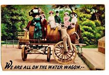 RPPC Set of 2 Humor On The Water Wagon Hand Tinted & Sepia Tone P.U. 1910/13 21A picture
