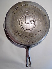 Griswold No.8 704J Nickel Plated Large Block Cast Iron Skillet picture