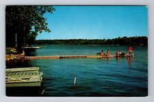 Spencer IA-Iowa, General Greeting, Dock on the Lake, Antique Vintage Postcard picture
