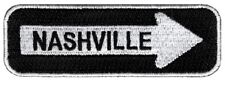 NASHVILLE ONE-WAY SIGN EMBROIDERED IRON-ON PATCH applique TENNESSEE SOUVENIR NEW picture