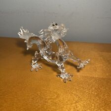 Swarovski Crystal Dragon Figurine Statue Green Eyes  Rare No Stand Or Ball picture