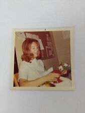 Vintage 1973 Found Art Photo Photograph Blurry Woman Pretty Lady School Teacher picture