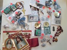 Vintage Catholic Religious Lot Rosaries Medals Scapular picture