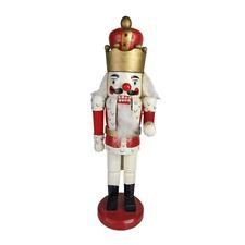 Vintage Traditional Wooden Soldier Prince Nutcracker Fur Beard 13-Inches picture