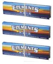 three Packs of ELEMENTS CONNOISSEUR KING SIZE Thin Rice Rolling Papers & Tips picture