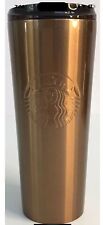 Starbucks 2022 Gold Copper Glitter Stainless Steel Cold Coffee Tumbler 16 Oz NEW picture