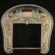 Vogt Sterling Silver & 10K Gold Ranger Western Cowboy Buckle Fits 1.5” Wide Belt picture