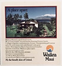 1983 Wailea Beach Resort Maui Hotel AD 5.5” Vtg Beach Hotel Hawaii PROMO picture