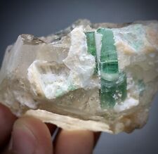 528 Ct Tourmaline Crystal With Quarts From Afghanistan. picture