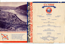 Vintage S.S. Yukon Dinner Menu Postcard, North of the Arctic Circle picture