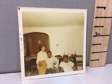 Vintage Photo 1971 African American Man & Bi-Racial Couple Polaroid c picture