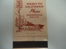 Vintage Matchbook Cover Hartsook Inn in the Redwoods Piercy CA picture