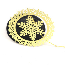 Vintage 1998 Wallace Silversmiths Gold Snowflake Ornament picture