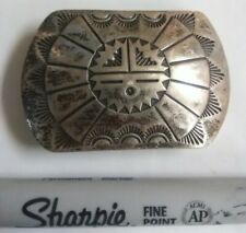 Navajo Vtg Sterling Silver Marked Belt Buckle picture