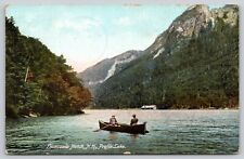 Postcard NH Franconia Notch Profile Lake Canoe DB A7 picture
