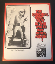 1960s/70s Dodge Boys Lone Ranger White Hat Detroit Auto Show Hero Card Giveaway picture
