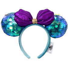 Disney^Parks Mickey Mouse Minnie Ears 2024 Little Mermaid Ariel Purple Headband picture