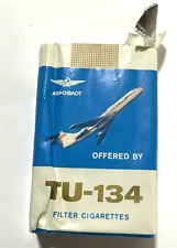 Aeroflot Russia Airlines Bulgaria Cigarette Pack EMPTY TU-134 Vintage Soviet picture