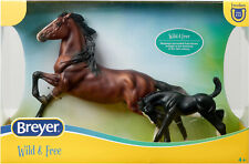 BREYER WILD AND FREE MUSTANGS 2022, 1:12 SCALE STALLION, FOAL, BAY, BLACK #62227 picture